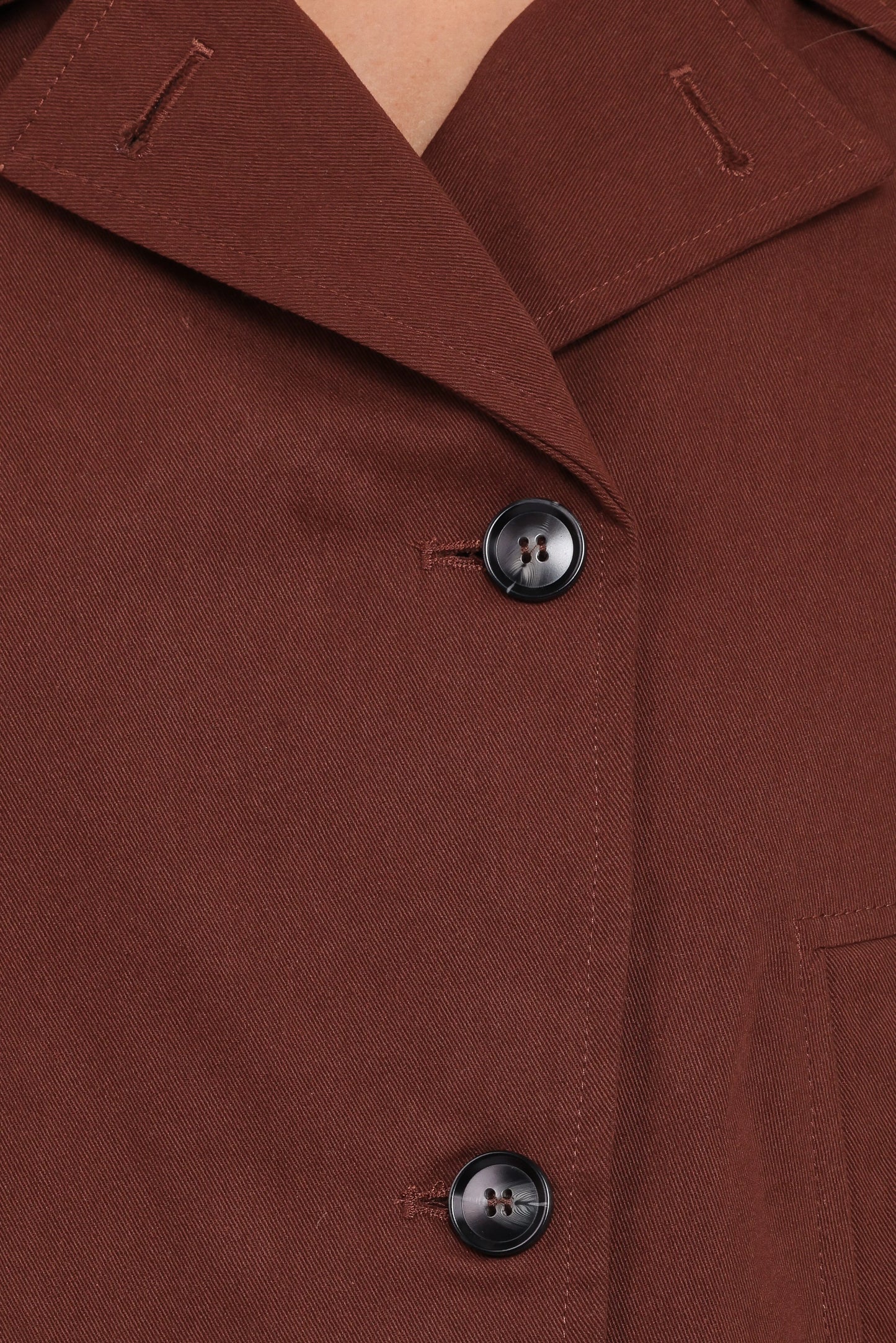 Notion Cropped Trench - Espresso
