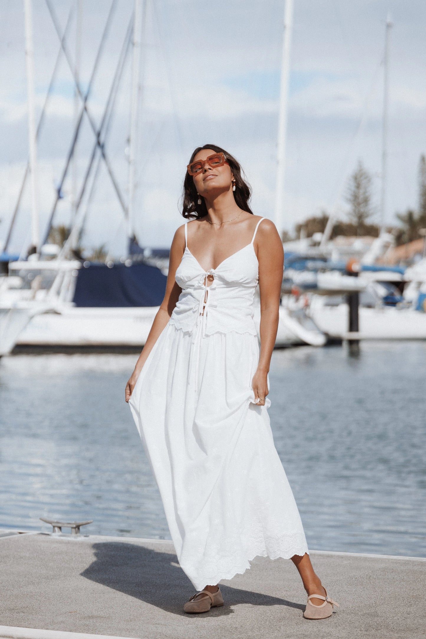 Blaire Skirt Set - White