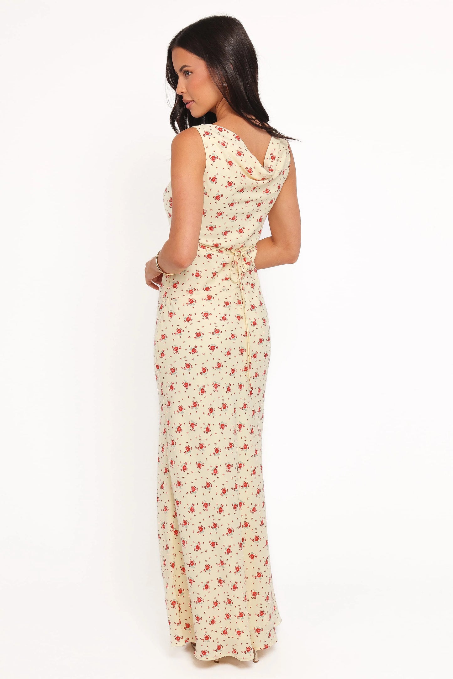 Alima Sleeveless Maxi Dress - Yellow Floral