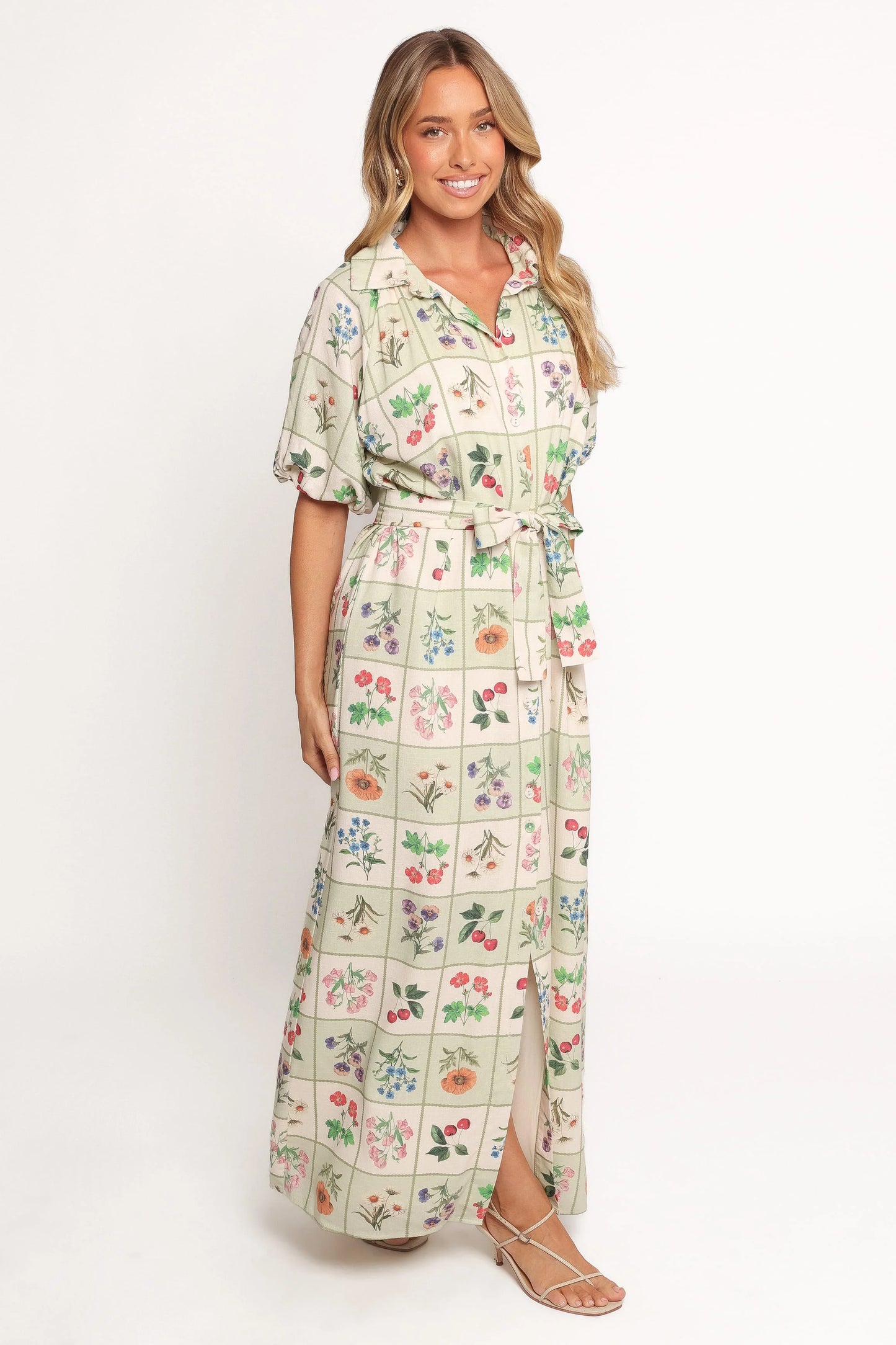 James Button Through Maxi Dress - Flower Market