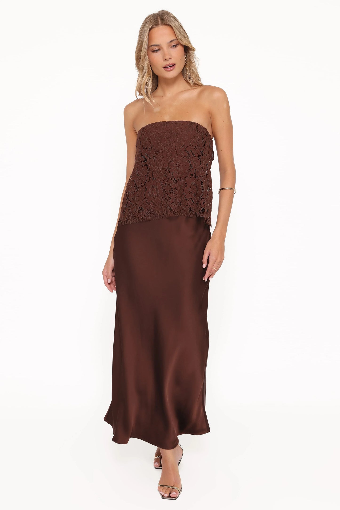 Lelita Strapless Maxi Dress - Brown