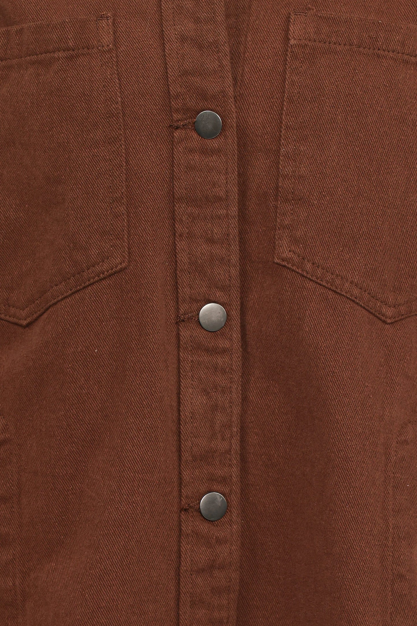 Toto Denim Shacket - Chocolate Brown