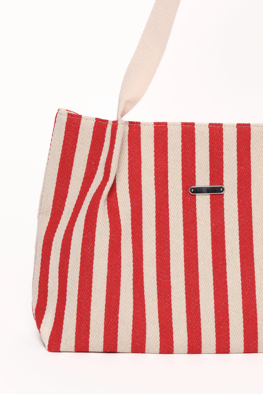 Ruby Beach Bag - Red Stripe