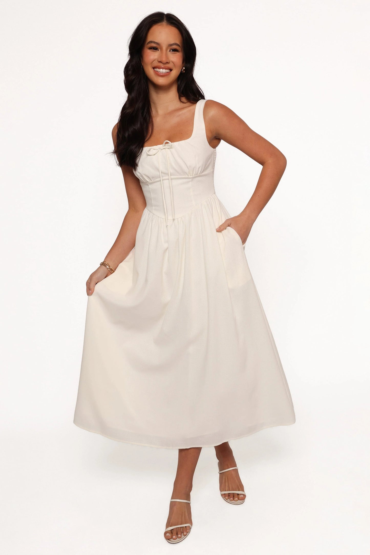 Kinslee Midi Dress - White