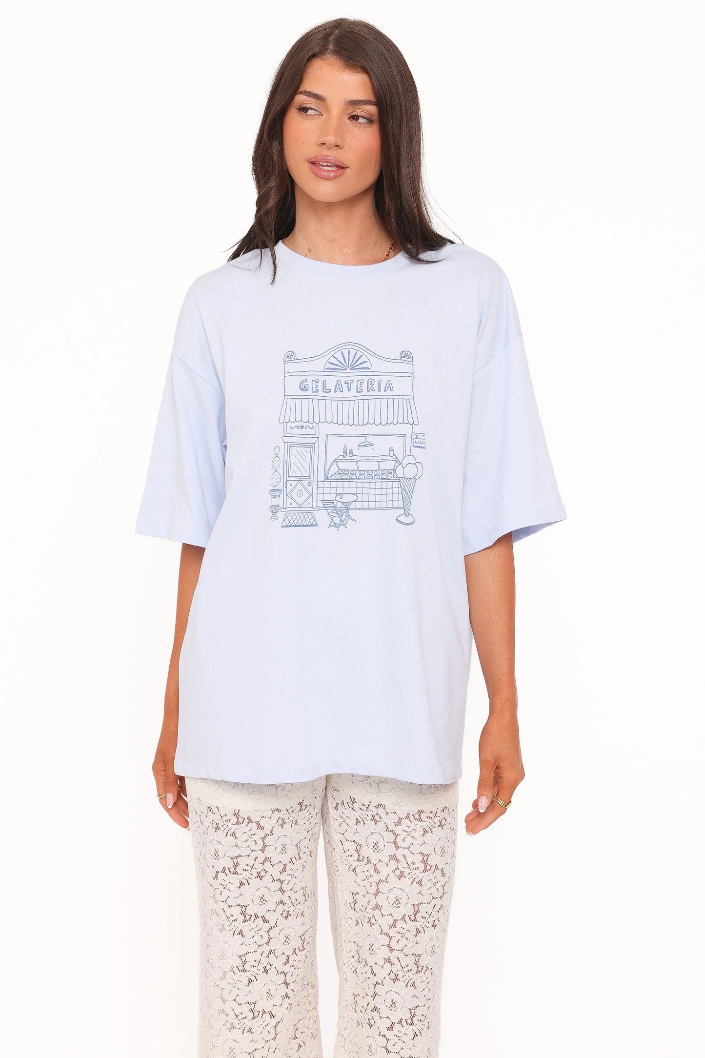 Carmen Graphic Tee - Baby Blue
