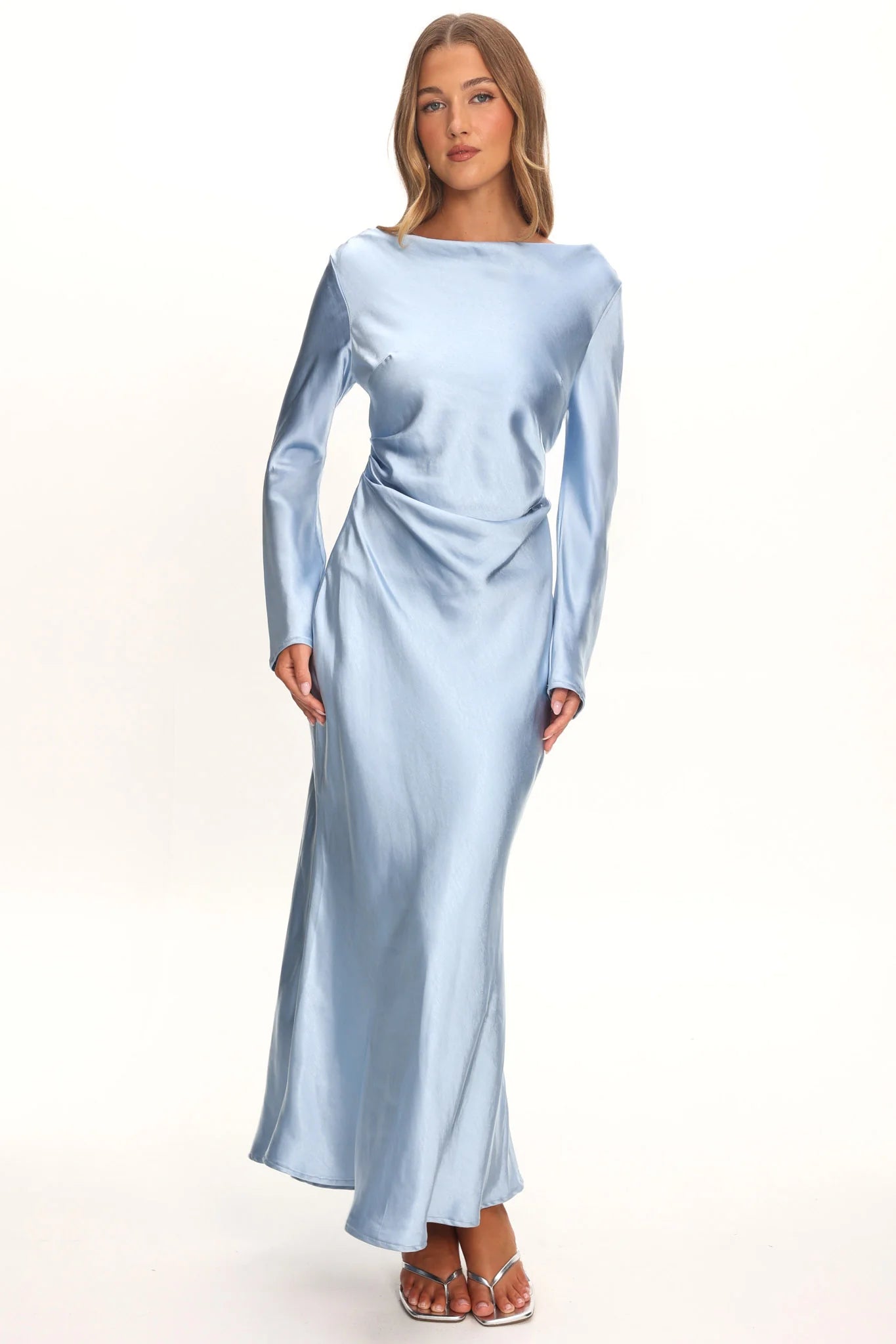 Loveland Cowl Back Midi Dress Ice