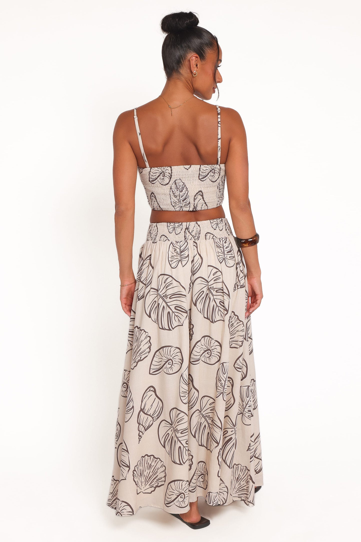 Kristy Maxi Skirt Set - Cream Shells