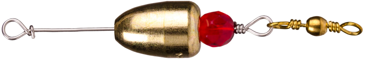 Strike King EZ-Rig Pre-Rigged Carolina Rig Weight w/ Bead 2 pack