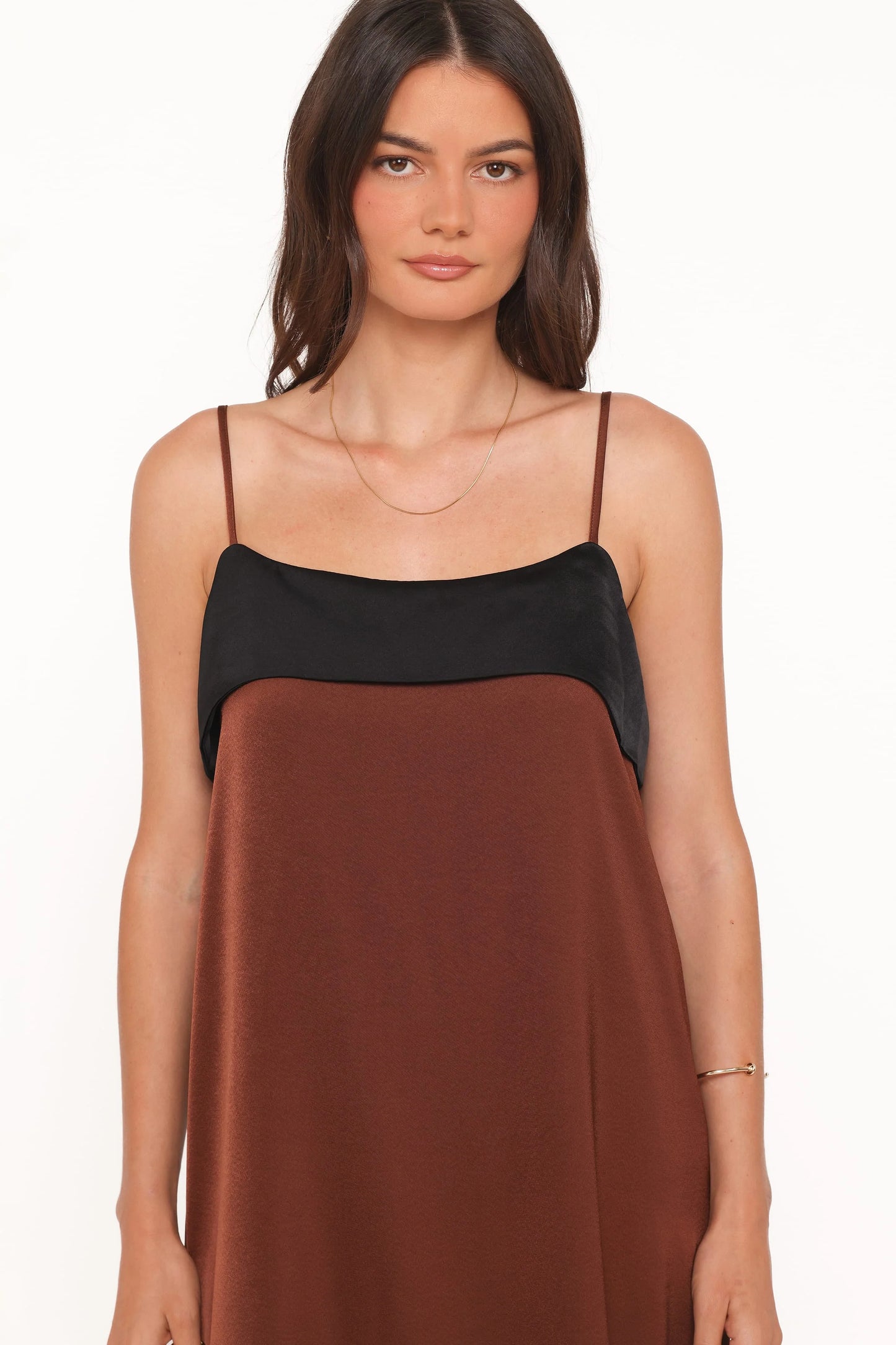 Cartia Midi Dress - Black/Brown