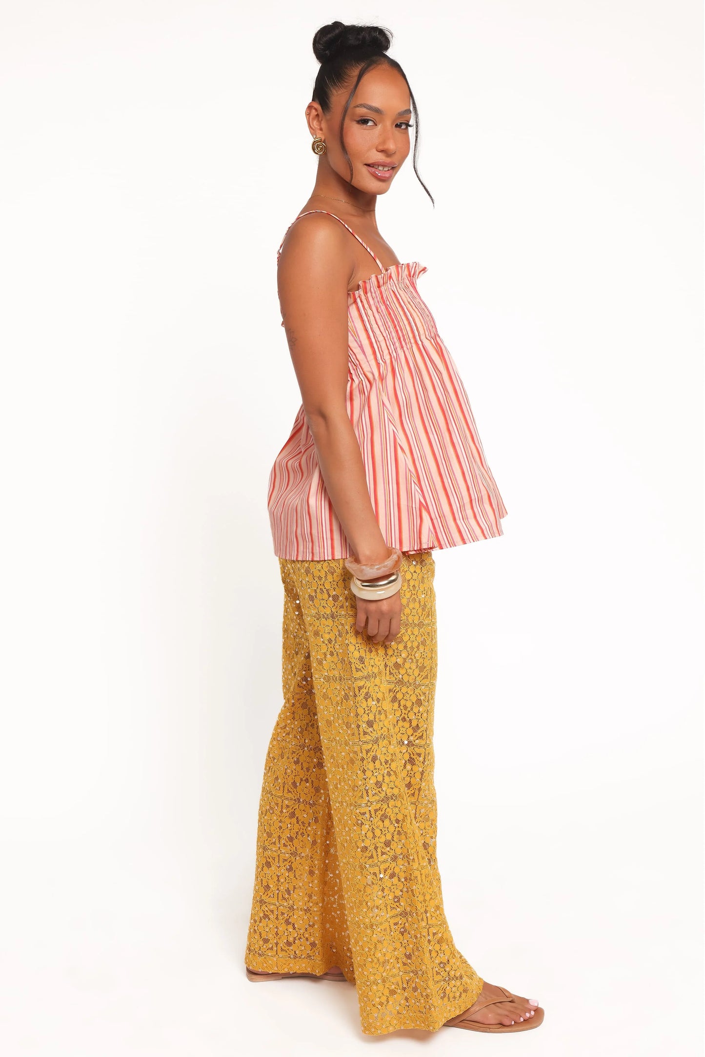 Jacinta Sequin Lace Pant - Mango