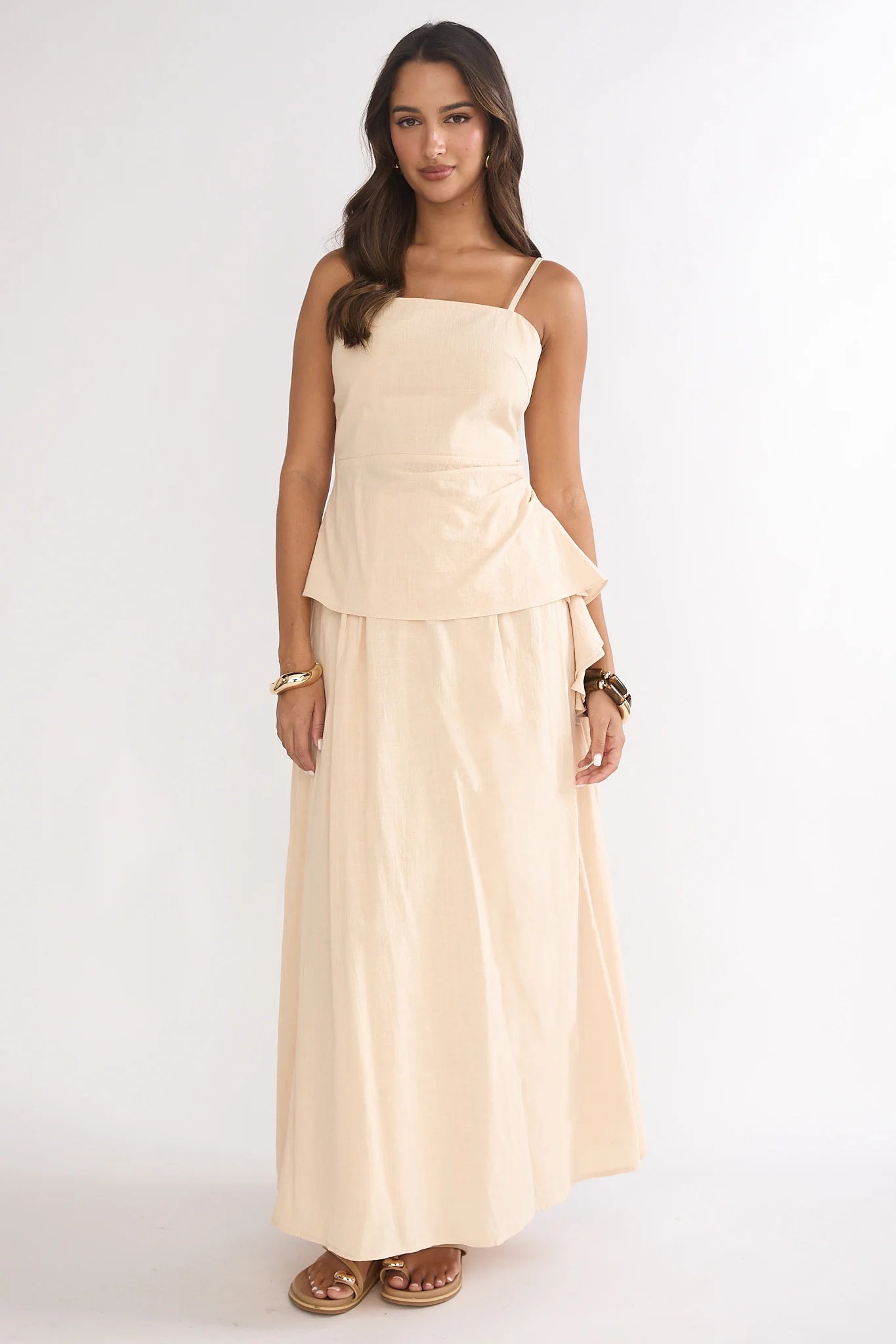 Riviera Romance Side Cascade Top Cream