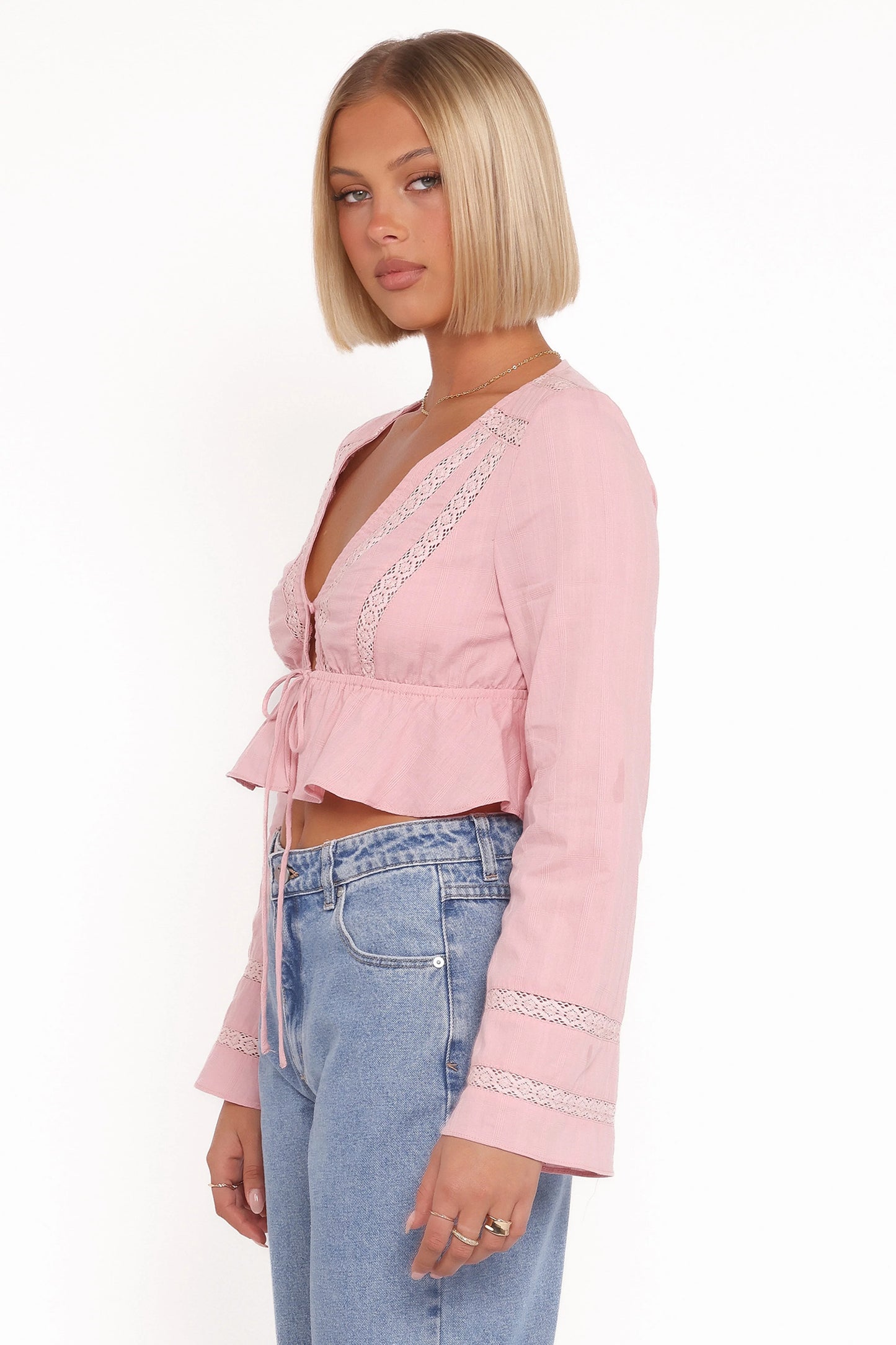 Reed Long Sleeve Top - Pink