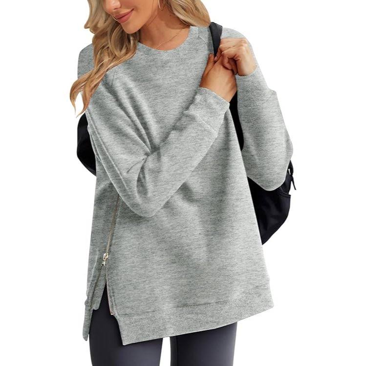 Women’s Soft Brushed Long Sleeve Pullover Sweatshirt