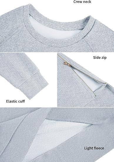 Women’s Soft Brushed Long Sleeve Pullover Sweatshirt